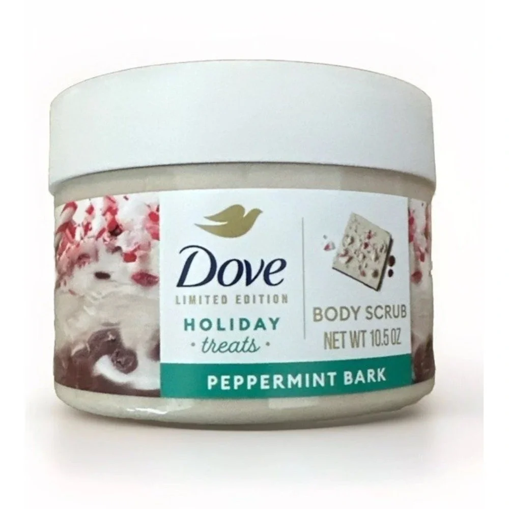 New Dove Limited Edition Holiday Treats Body‎ Scrub PEPPERMINT BARK 10.5 OZ